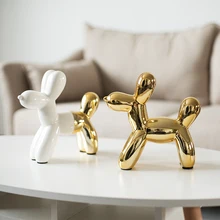 Скандинавские керамические фигурки в виде воздушных шаров и собак, копилка, креативные миниатюрные украшения для собак, Декор для дома, гостиной, подарки для детей