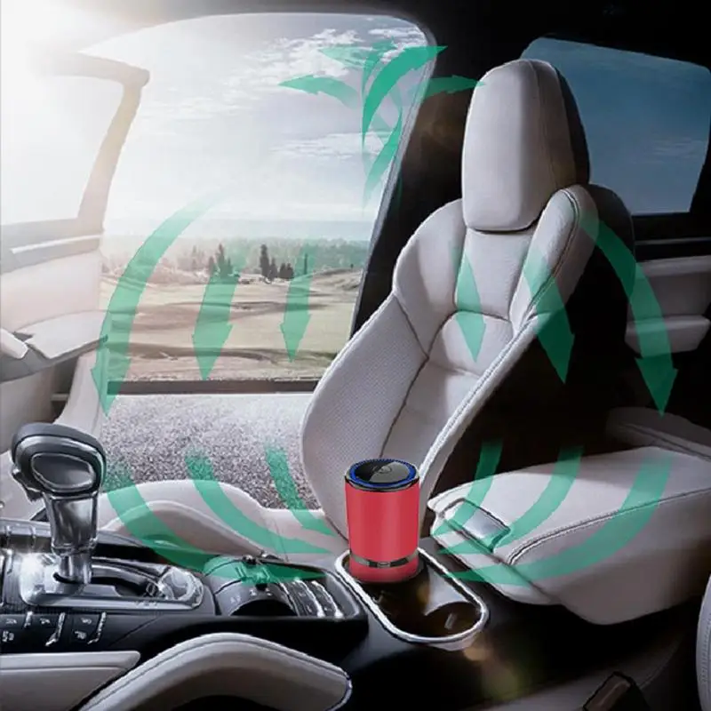 

Car Air Purifier Cleaner Anion Ionizer Odor Eliminator Dual USB Output Charger For Car Home Office Mobile Power