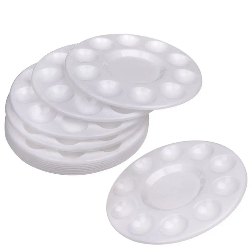 

12 Pcs Paint Tray Palettes Plastic for DIY Craft Professional Art Painting