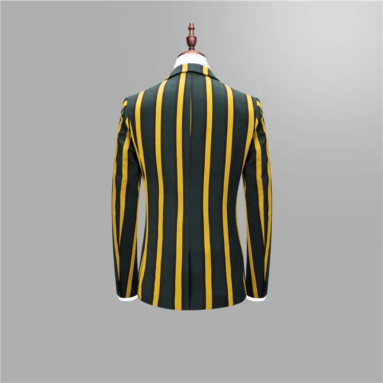 Striped Slim Suit for Bold Men-5