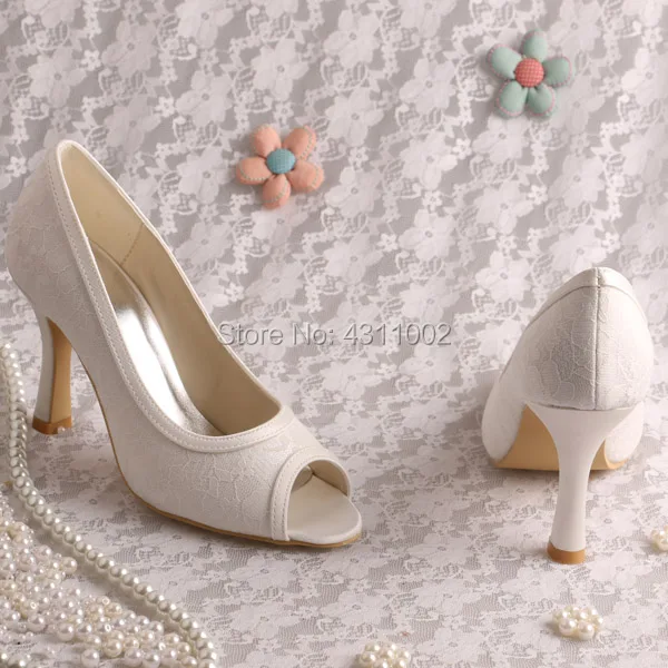 Slip on Office Lady Party Shoe Peep Toe High Heel Pumps Handmade