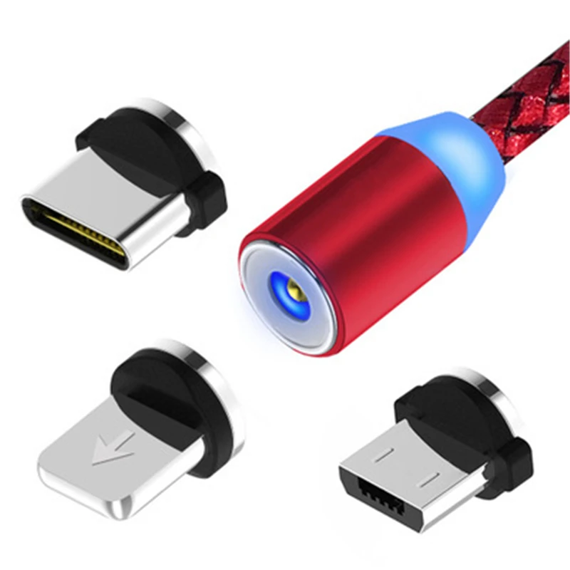 360 درجة المغناطيسي كابل شحن ل فون سريع شحن المصغّر usb نوع C البيانات USB-C كابل ل شاحن هاتف محمول يعمل بنظام تشغيل أندرويد كابلات