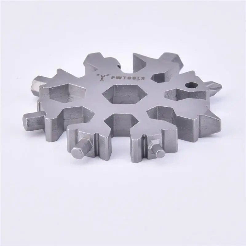 

18-in-1 multi-tool wrench card combination Compact and portable outdoor products Snowflake tool card #10