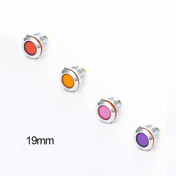 

19mm Metal Indicator Lighting Waterproof State Indicator Lighting for High-brightness Distribution Box Indicator 3v 5v 6v12v 24v