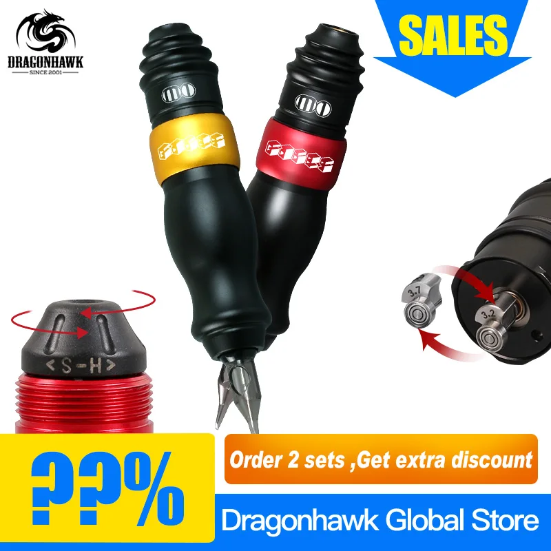 

Dragonhawk Tattoo Rotary Pen Machine Powerful Motor Permanent Makeup Eyebrow Pen Machine