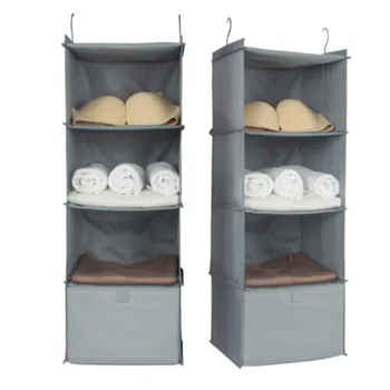 

Hanging Wardrobe Organizer Storage Bag Closet Shelf Cloth Hanger Rack Container