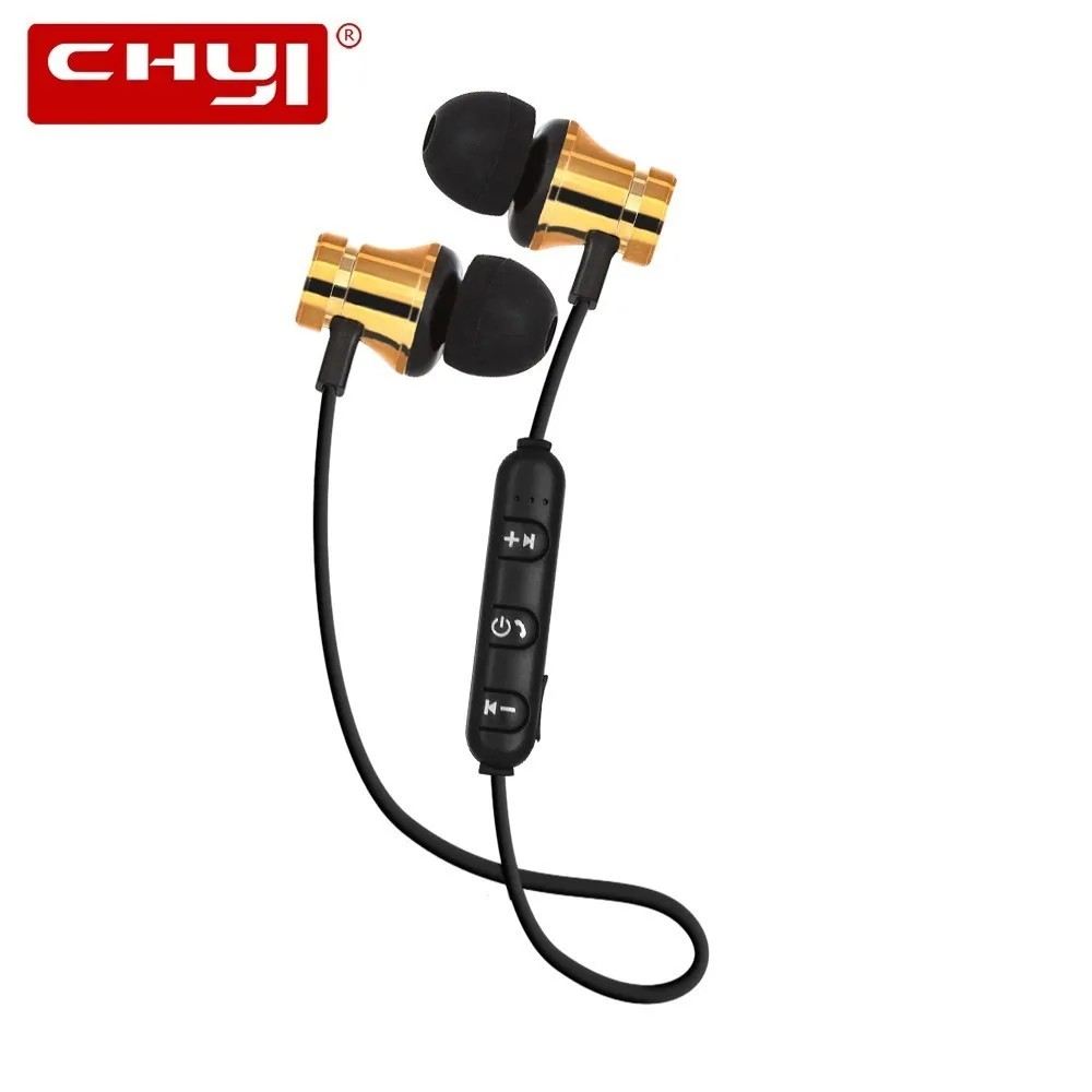 

CHYI Magnetic 4.2 Bluetooth Earphones Wireless Connection Built-in Mic Stereo Earbuds With Charging Cable For Phone Tablet