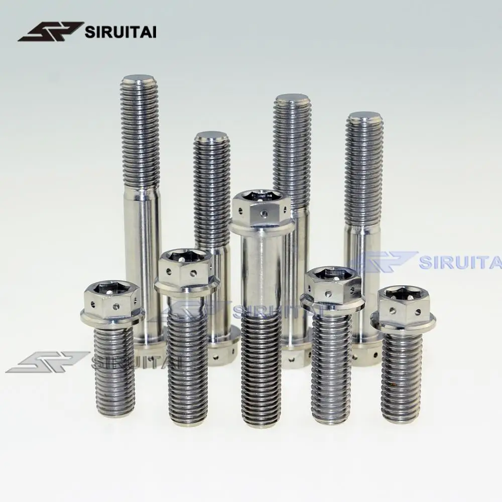 

Titanium bolt GR5 flange head inside and outside hexagon head M10x20mm-M10x90mm motorcycle refitted bolt repair replacement scre