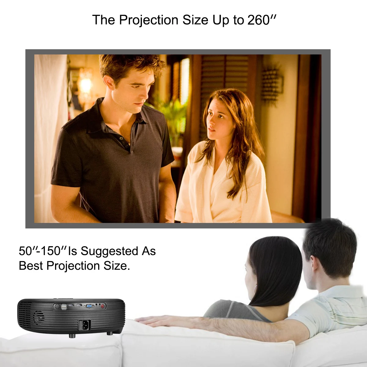 Excelvan CL760 3200 لومينز LED عارض فيديو 1280x800 1080 P HD الفيلم لأجهزة الكمبيوتر المحمول Xbox سماعات USB الهاتف الذكي التلفزيون مربع الاتحاد الأوروبي التوصيل