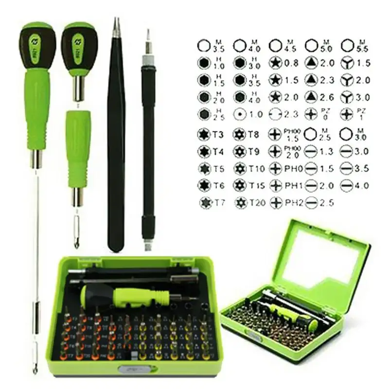 

53 in 1 Precision Screwdriver Set Tweezer Flexible Drill Shaft Disassembly Torx Screwdriver Repair Open Tool Kit for Smart Phone