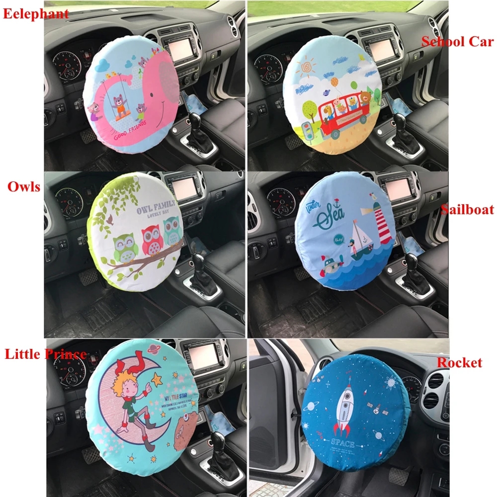 

Cartoon Car Steering Wheel Sunshade Cover UV Resistant Insulation Hot Heat Sun Shade Protector Auto Steering Wheels Decoration