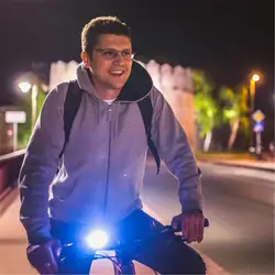 Wiederaufladbar Micro USB Блиц 5 светодиодов Fahrrad Rahmen Wasserfest Kopf Heck Licht