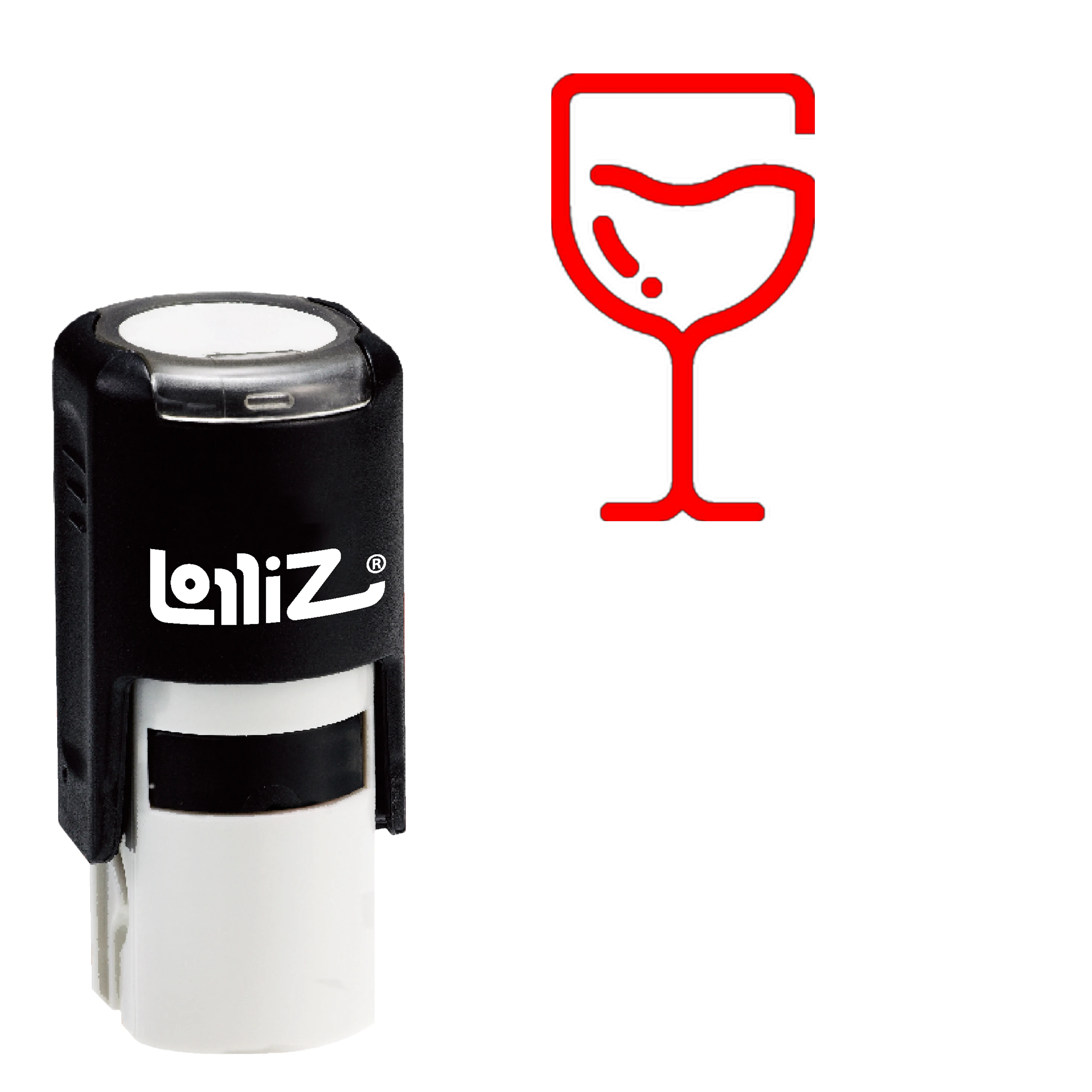 LolliZ вина Self Inking резиновый штамп современный символ серии|Штампики| |