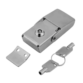 

Stainless Steel Concealed Toggle Latch Safety Catch Key Lock Hasp Spring Loaded Hardware Tools Wholesale.