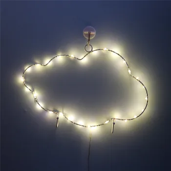 

LED Vintage Iron Cloudy Night Light On Wall Simple Fashion Lamps Lights Indoor Decorations For Party