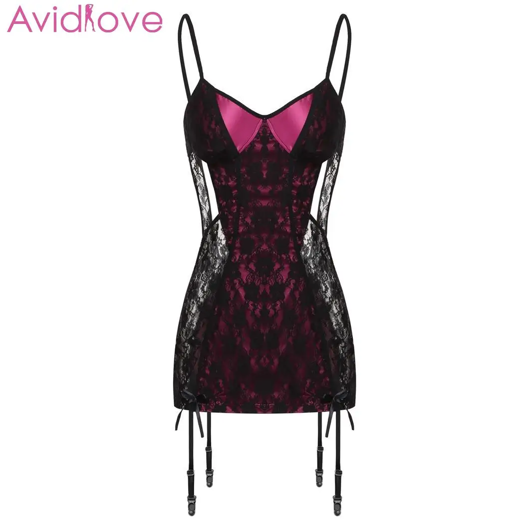 Avidlove Women Sexy Lingerie Lace Plus Size Sex Underwear Babydoll Chemise Porno Dress Summer