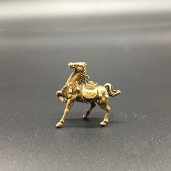 

Collectable Chinese Brass Carved Animal Zodiac Horse Moral Wealth Exquisite Small Pendant Statues