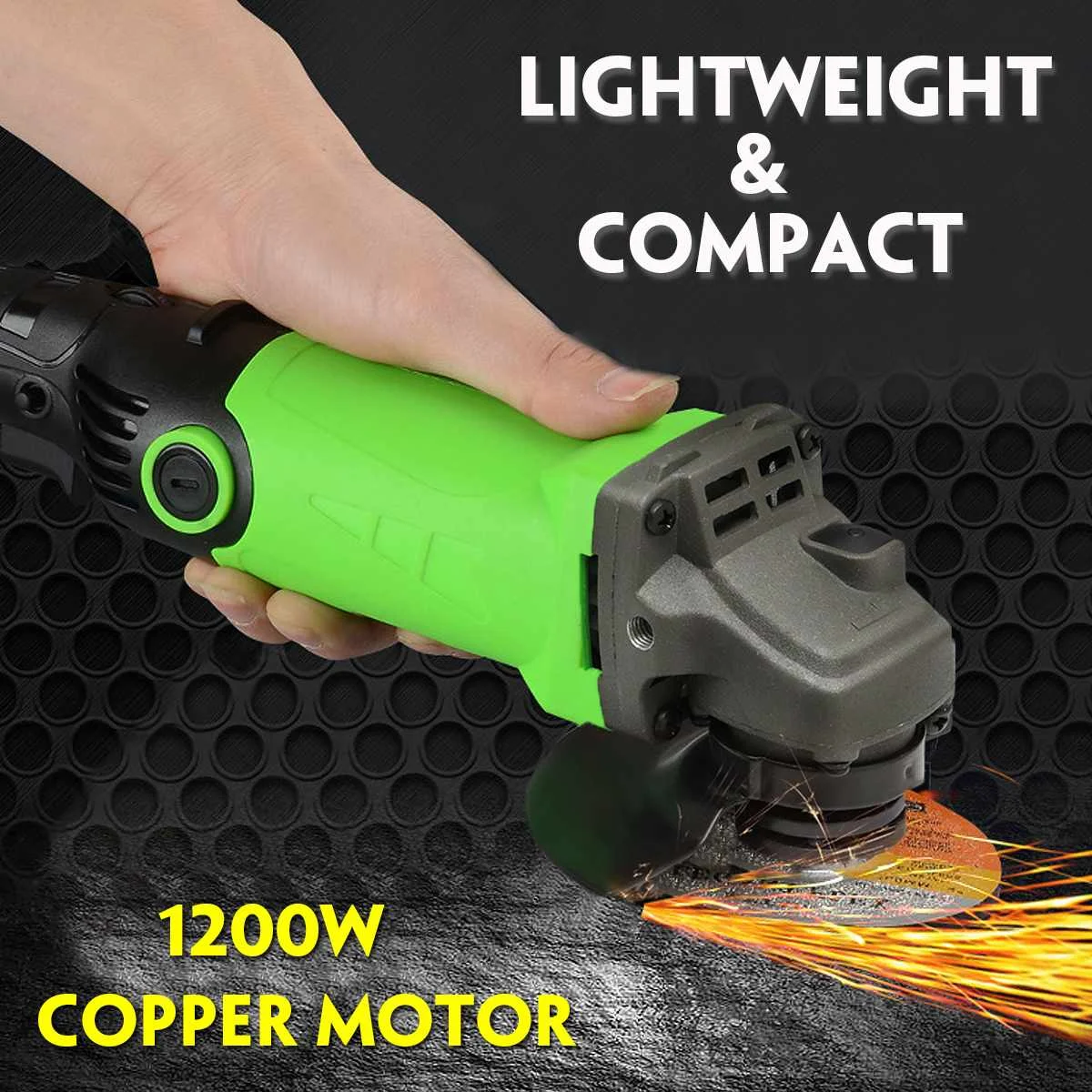 

1200W 115MM Angle Grinder 6 Levels Speed Adjustable Polishing Machine With Grinding Drilling Tools