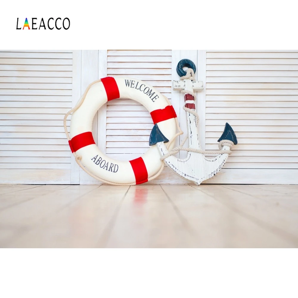 Laeacco Wooden House Ship Theme Decor Floor Interior Photography Background Customized Photographic Backdrops For Photo Studio