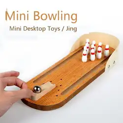Детские деревянные игрушки-паззлы мини-боулинг родителей взаимное действие декомпрессии оригинальность настольные игры Лучшие