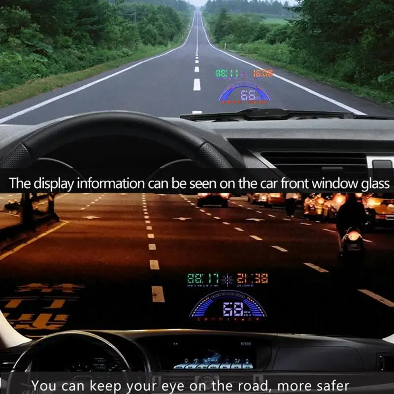 S7 5 &quotУниверсальный OBD2 автомобильный HUD GPS HD Head Up дисплей скорость RPM датчик