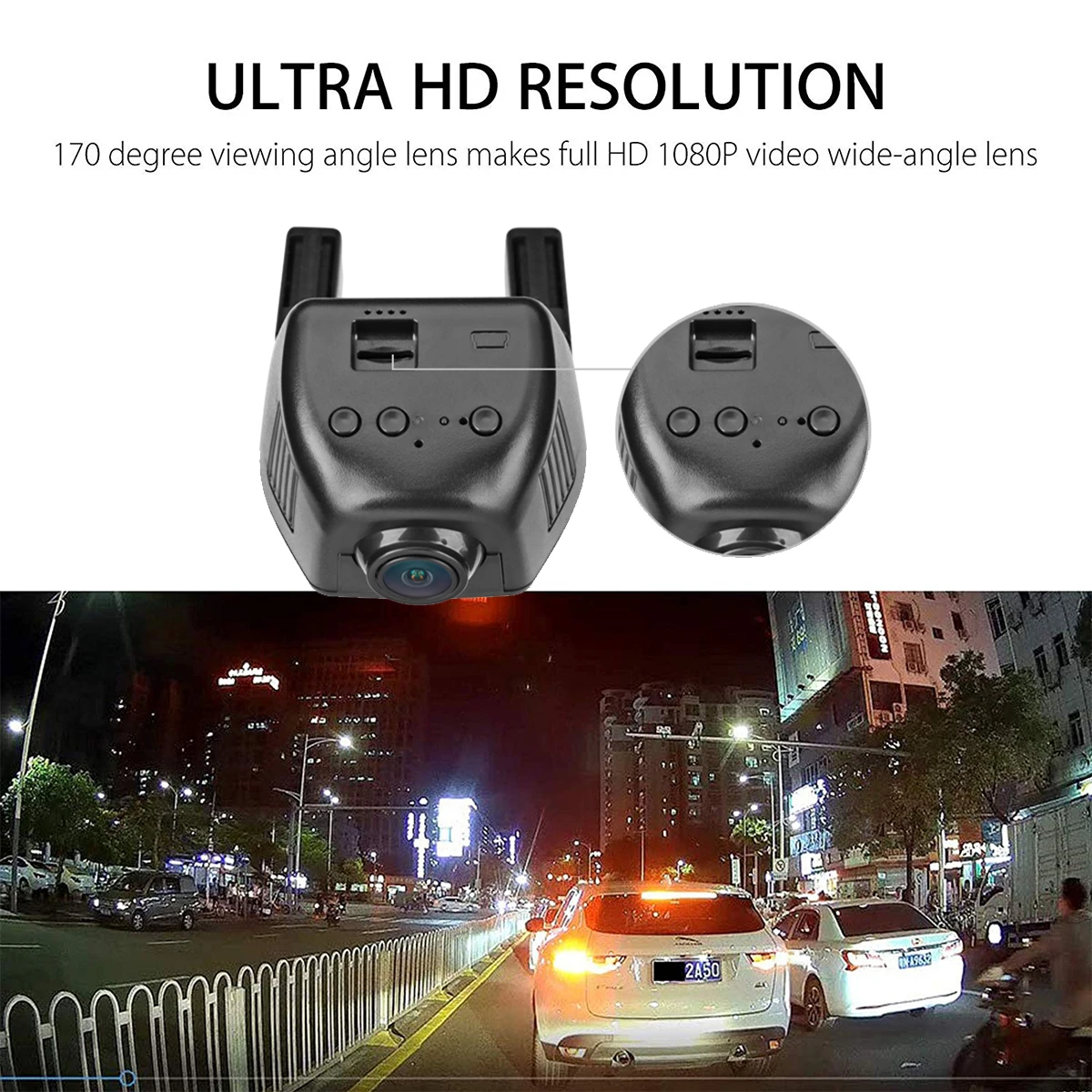 1080P wifi Автомобильный видеорегистратор Скрытая камера Автомобильный видеорегистратор ночное видение g-сенсор iOS Android