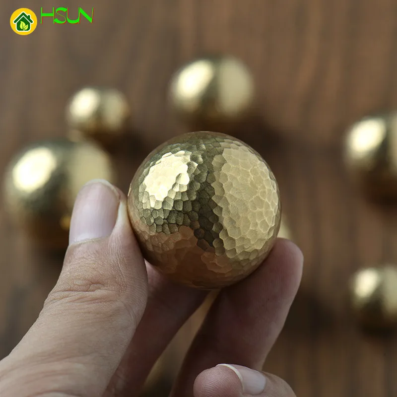 

1 pc Gold Brass Round Cabinet Door Knobs and Handles Furnitures Cupboard Wardrobe Drawer Pull Handles