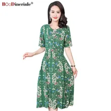 BOoDinerinle Maxi Casual Dress Women 2019 Summer Green Floral Print Cotton Dress Women Plus Size 5XL High Waist Party Dress BOoDinerinle Maxi Casual Dress Women 2019 Summer Green Floral Print Cotton Dress Women Plus Size 5XL High Waist Party Dress