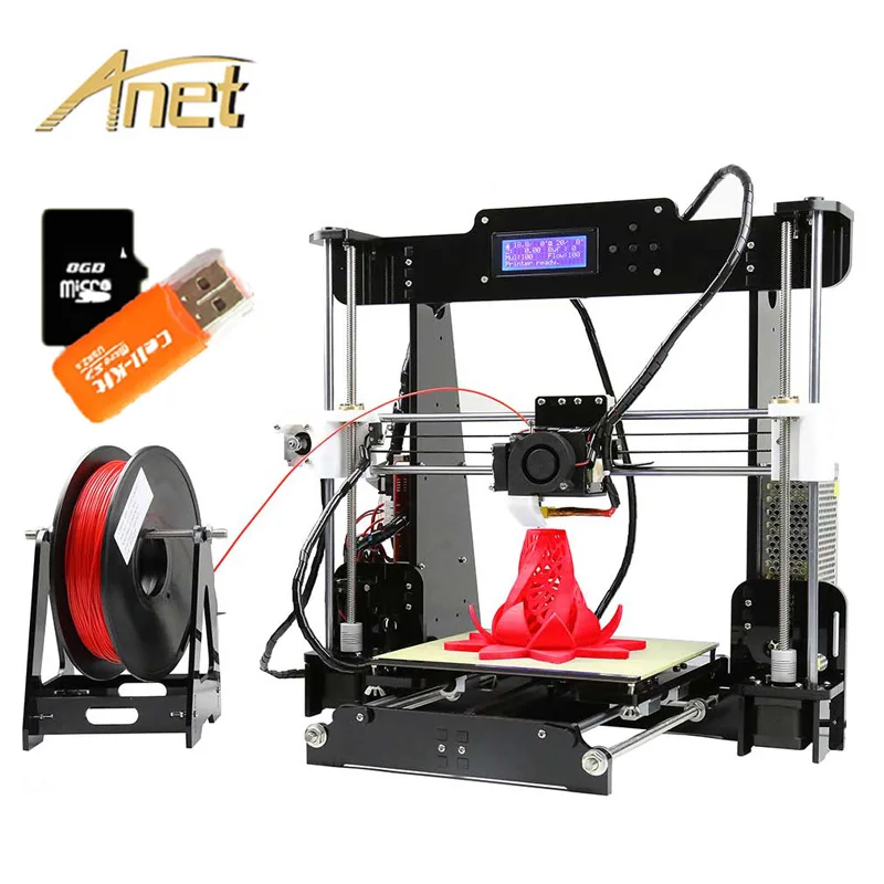 Best Selling Anet A8 DIY Assembled 3D Printer With Auto Leveling High Precision Large Printing Size