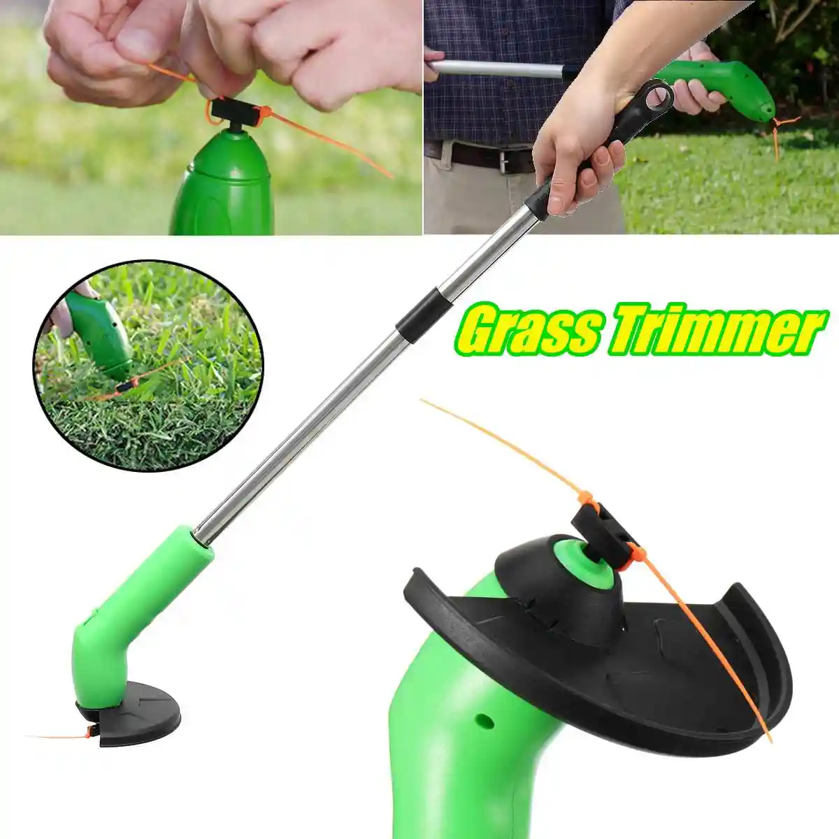 cordless lawnmower and trimmer