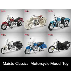 Maisto 1:18 Модель мотоцикла из сплава игрушка Road King FAT BOY ночной поезд классический мотоцикл коллекция моделек Игрушки для мальчиков подарок