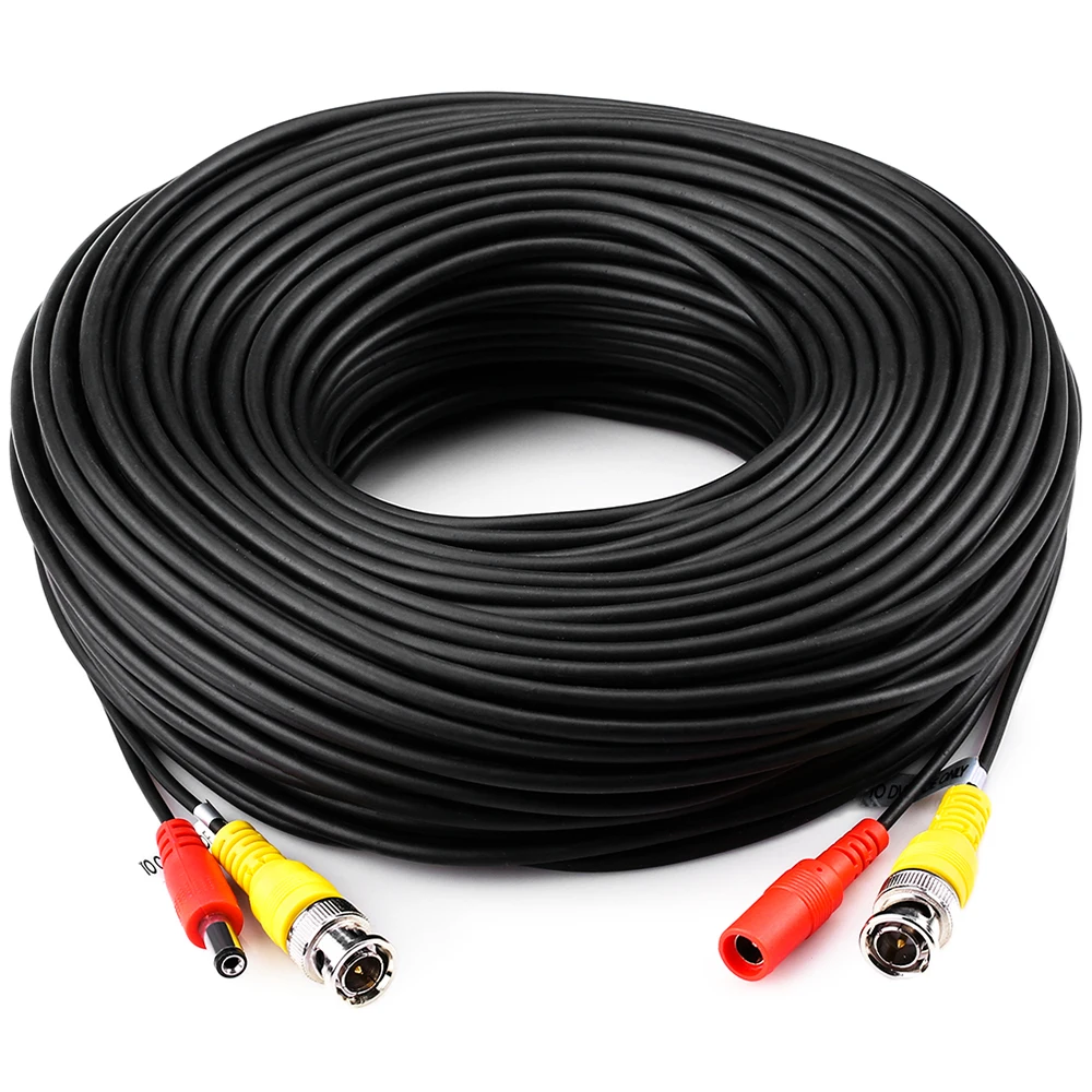 Universal 10m/20m/30m/40m/50m/60m CCTV Camera Cables Recorder Video Cable DC Power Security Surveillance Camera BNC Cable