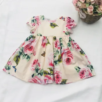 

kids girl flower dress summer baby frocks party school dress for girl princess dresses for girl's clothing wedding