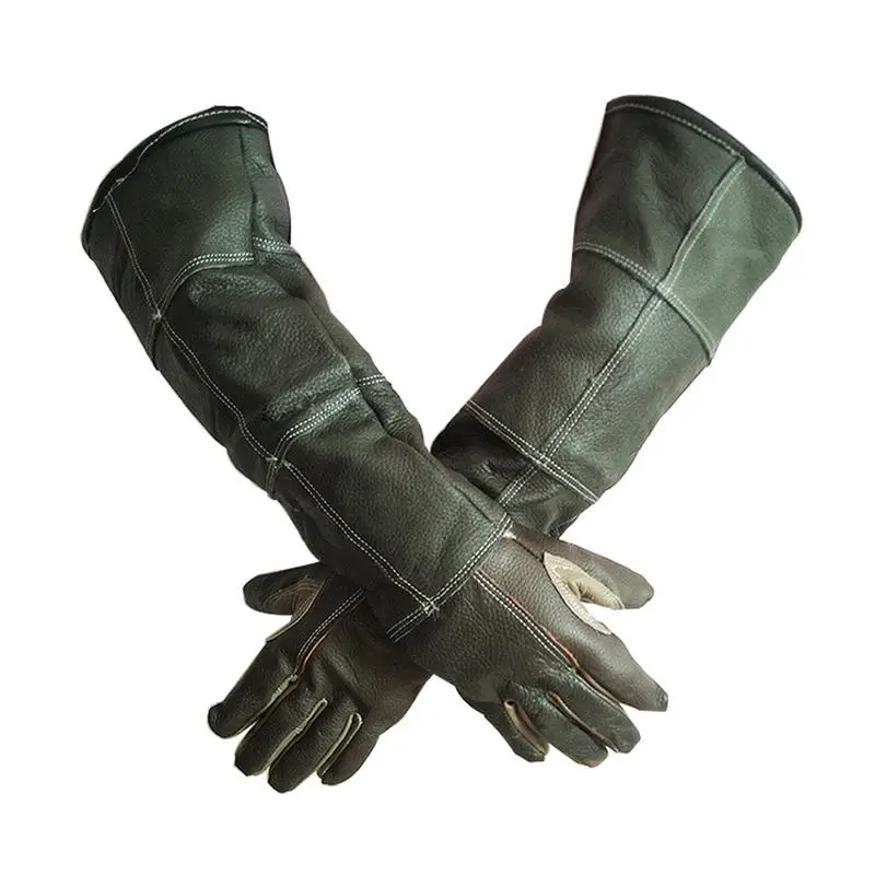 Новейшие усиленные кожаные защитные перчатки для защиты от укусов, для ухода за домашними животными, для купания, для тренировок, для кормления, безопасные рабочие перчатки