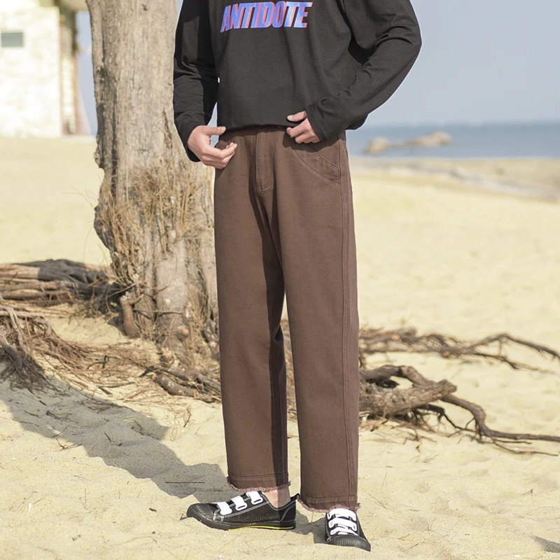 Men's Casual Pants 019 Spring New Youth Popular Solid Color Trend Loose Casual Pants Youth Wild Harem Pants Youth Men's Clothing