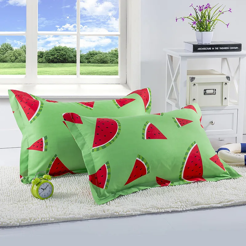 

Flower Grid Stripes Watermelon Pillowcase Pillow Cover 48*74CM Polyester Geometry Home Beddroom Pillowcase Bedding Set Cap15