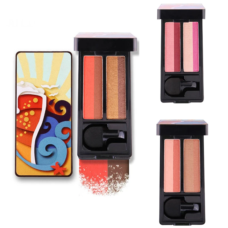 ICYCHEER Lazy Eyeshadow Stamp-смешанный цветной лоток для теней век тени с двойной градиент