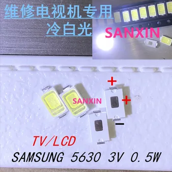 

500pcs SAMSUNG 5630 3V 150MA 0.5W TV LCD Cool white LCD Backlight for TV NEW LED samsung led 2D