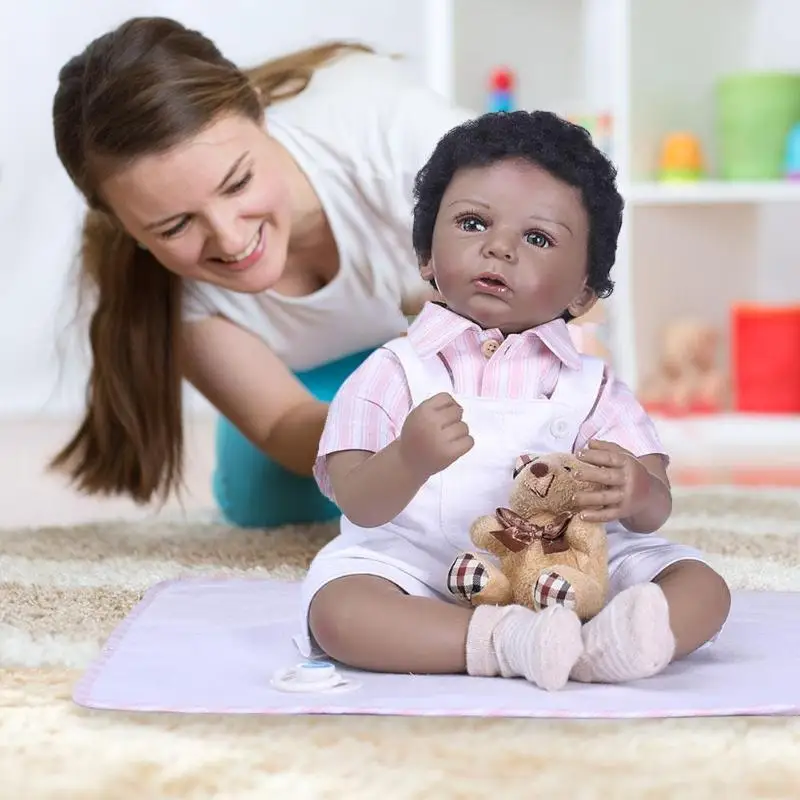 

NPK 50cm Realistic Reborn Doll Soft Silicone Rebirth Dolls Lifelike Demonstration Newborn Baby Photography Prop Toys Set
