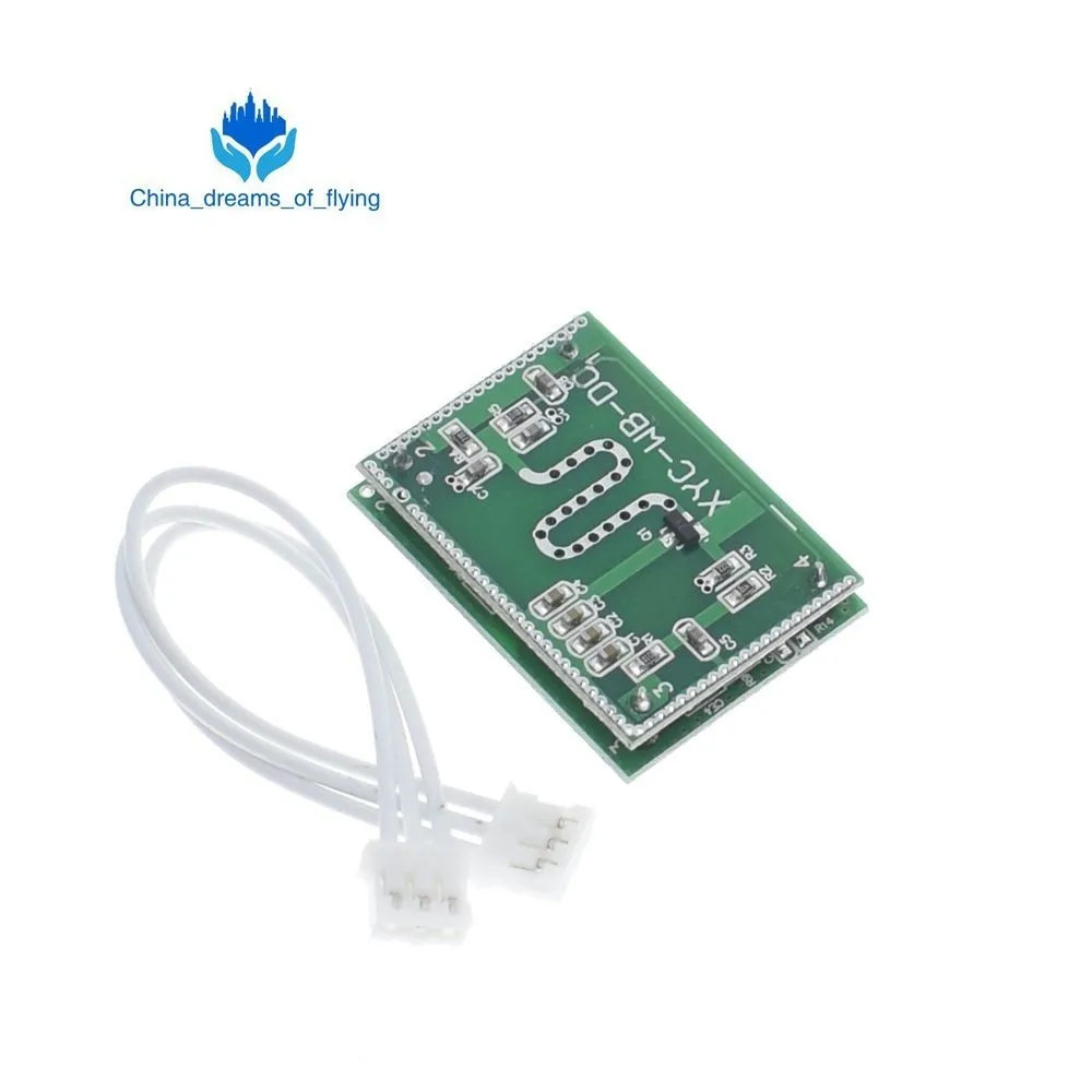 

TZT 1PCS Strong Anti-jamming! 5.8GHZ Microwave Radar Sensor 6-9M Smart Trigger Switch Module 3.3-20V DC for Home Control