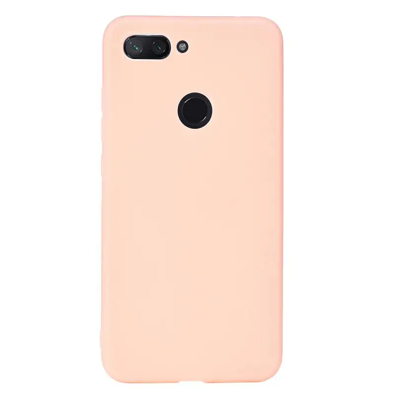 Яркие облегающие тонкий матовый мягкий из ТПУ силиконовый чехол для Xiaomi mi 8 Lite