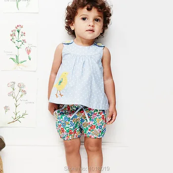

Quality 100% Woven Cotton Baby Girl Clothes Set New 2020 Brand Summer Short Sleeve Children Bebe Kids Clothes Set Baby Girls Set
