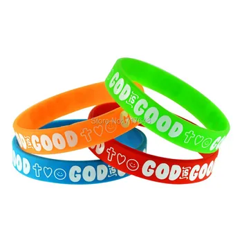 

100pcs God is Good wristband silicone bracelets free shipping by epacket A