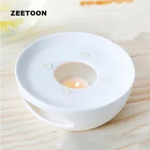 Короткий белый теплый чайный набор для подогрева керамической фарфоровой нагревательной печи теплый свечной обогреватель чайный горшок Trivets База аксессуары ночные светильники