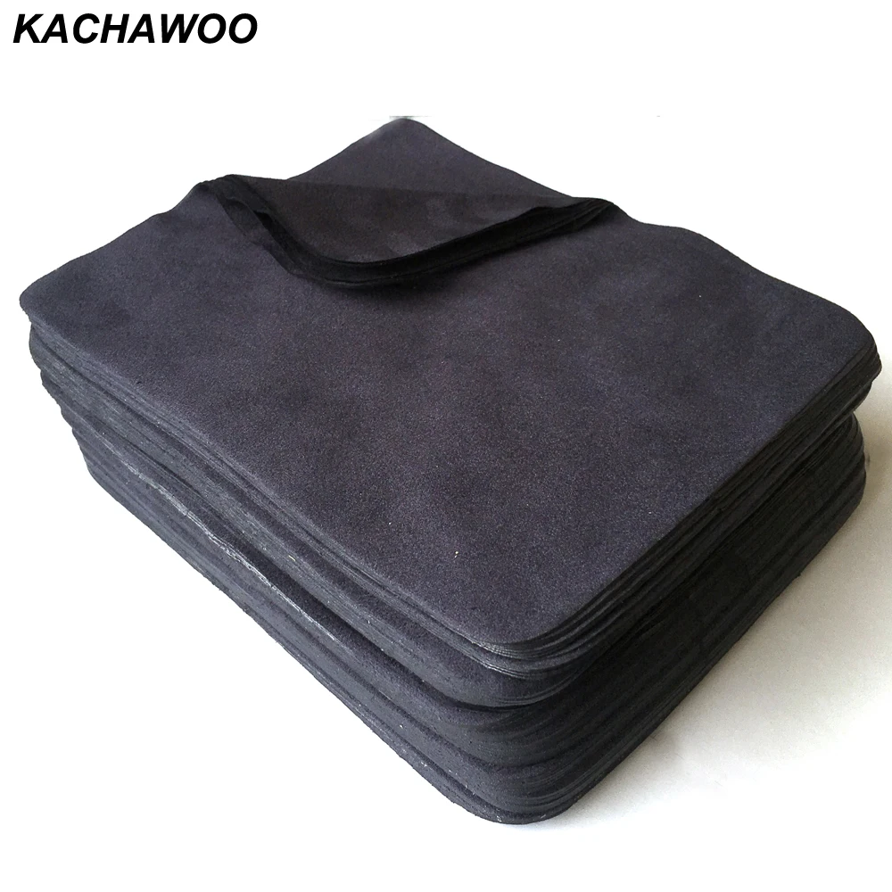 Kachawoo 175 мм X 145 мм 100 шт. аксессуары для очков черная салфетка из микрофибры для очистки замши для очков на заказ