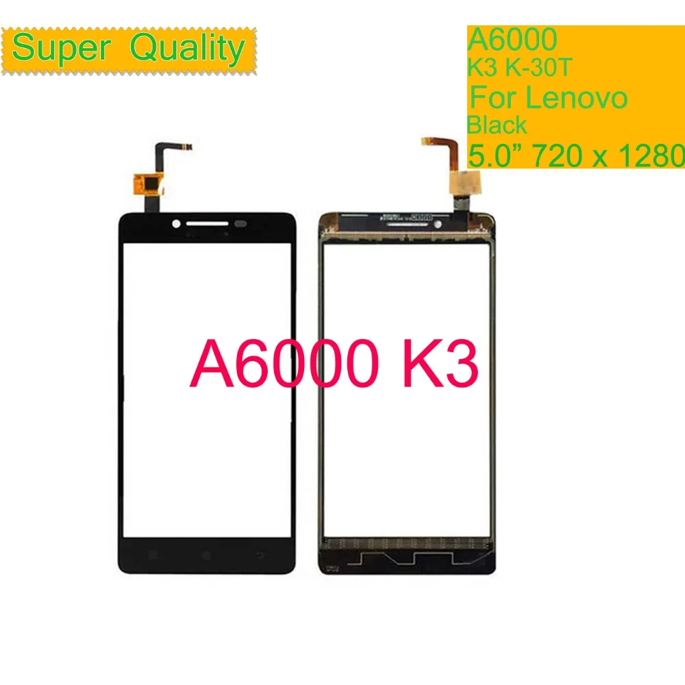 10 шт./лот для Lenovo A6000 K3 K30t K-30T сенсорный экран дигитайзер Сенсорная панель сенсор