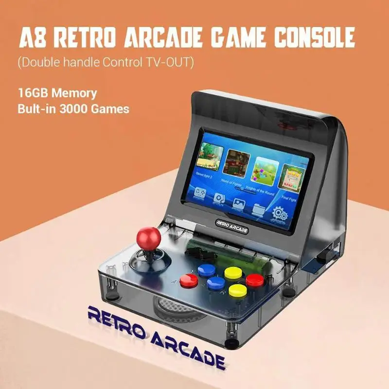 

4.3Inch 16G Built-in 3000 Games game console retro mini console handheld game console coolbaby video game Support 32G TF Card
