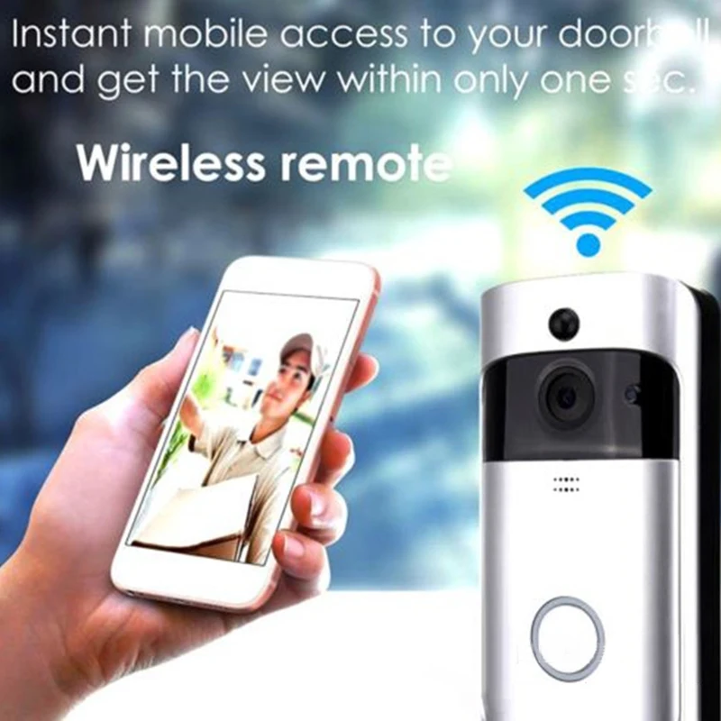 

Smart Wireless Doorbell WiFi Security Eye Door Bell Visual Remote Monitoring Home Smart Door Bell Visible Digital Voice Call