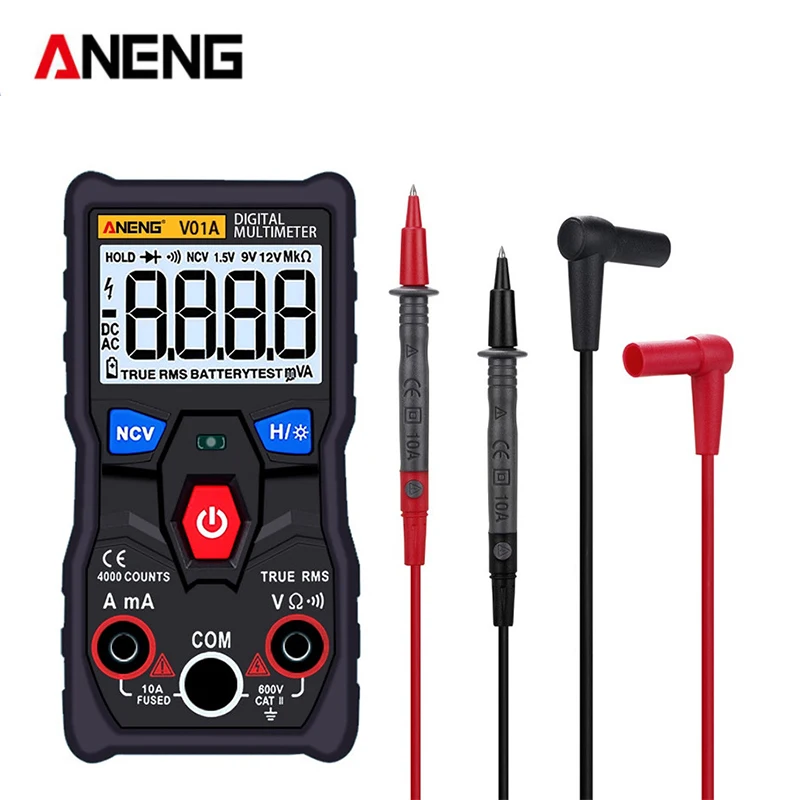 

ANENG V01A Digital True RMS Multimeter Tester AC/DC Current Voltage Resistance Meter Autoranging Multimeter With NCV Data Hold