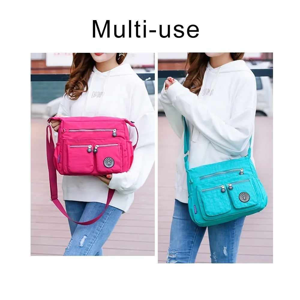 TTOU النساء عارضة حقيبة ساع للماء حقيبة يد من النايلون الإناث اليومية حقيبة كتف السيدات Crossbody أكياس بولسا Sac TTOU النساء عارضة حقيبة ساع للماء حقيبة يد من النايلون الإناث اليومية حقيبة كتف السيدات Crossbody أكياس بولسا Sac